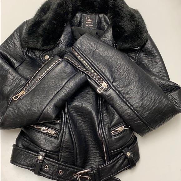 Zara Jackets & Blazers - Zara FAUX Leather Outer Wear Moto Jacket